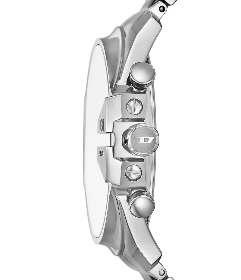 Diesel Men's Mega Chief Slim Quartz Chronograph Stainless Steel Bracelet Watch