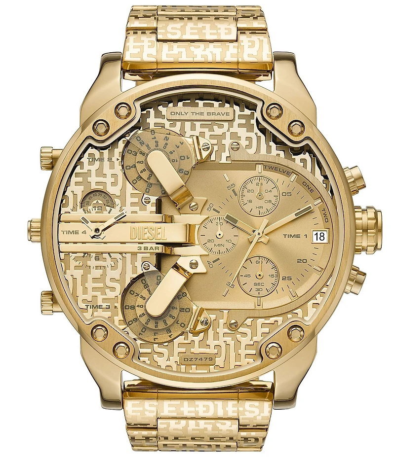 Diesel Men's Mr. Daddy 2.0 Chronograph Multifunction Gold-Tone Stainless Steel Watch