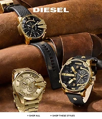 Diesel Men's Mr. Daddy 2.0 Multifunction Gold-Tone Stainless Steel Bracelet Watch