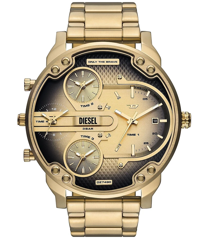 Diesel Men's Mr. Daddy Slim Chronograph Gold-Tone Stainless Steel Bracelet Watch