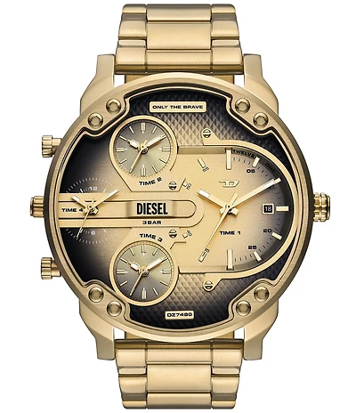 Diesel Men's Mr. Daddy Slim Chronograph Gold-Tone Stainless Steel Bracelet Watch