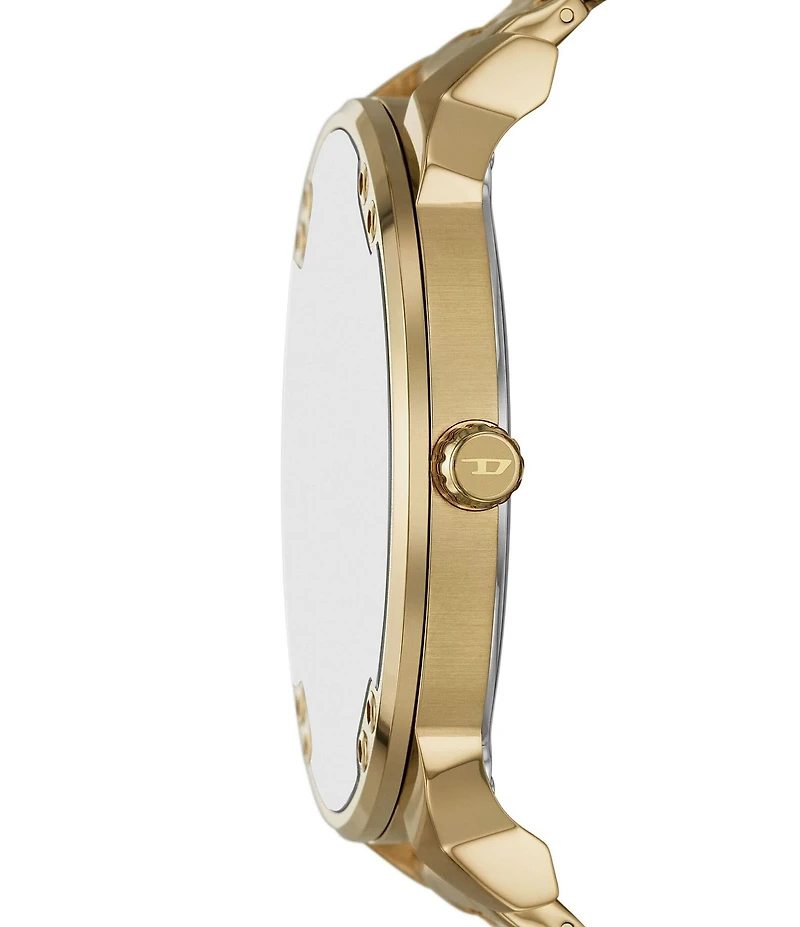 Diesel Men's Mr. Daddy Slim Chronograph Gold-Tone Stainless Steel Bracelet Watch