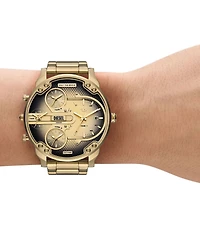 Diesel Men's Mr. Daddy Slim Chronograph Gold-Tone Stainless Steel Bracelet Watch
