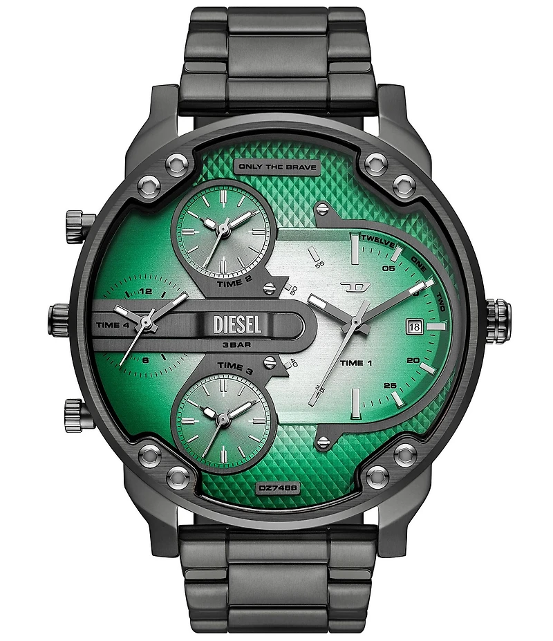Diesel Men's Mr. Daddy Slim Chronograph Gunmetal Stainless Steel Bracelet Watch