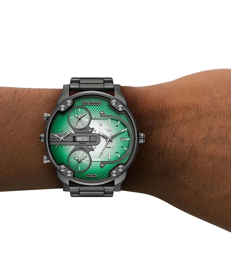 Diesel Men's Mr. Daddy Slim Chronograph Gunmetal Stainless Steel Bracelet Watch