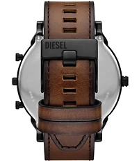 Diesel Men's Mr. Daddy Slim Multifunction Brown Leather Strap Watch