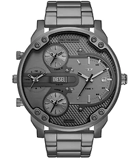Diesel Men's Mr. Daddy Slim Multifunction Gray Tone Stainless Steel Bracelet Watch