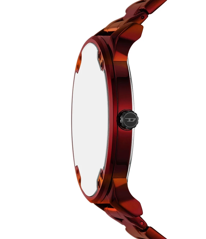 Diesel Men's Mr. Daddy Slim Quartz Three Hand Red Stainless Steel Bracelet Watch