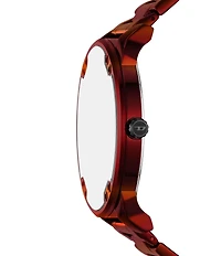 Diesel Men's Mr. Daddy Slim Quartz Three Hand Red Stainless Steel Bracelet Watch