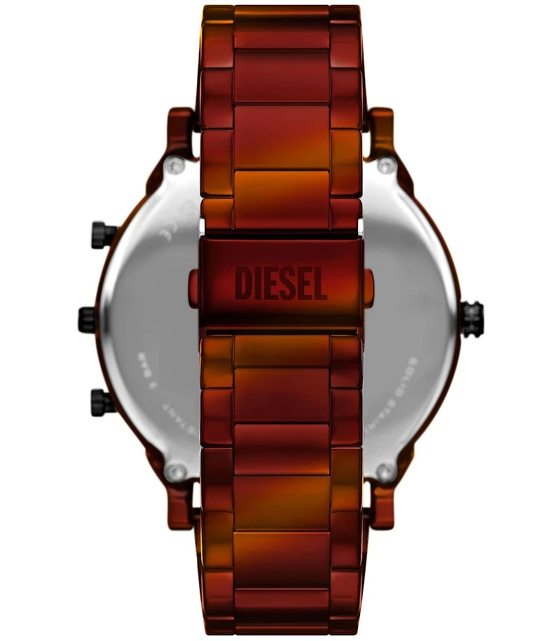 Diesel Men's Mr. Daddy Slim Quartz Three Hand Red Stainless Steel Bracelet Watch
