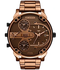 Diesel Men's Mr. Daddy Slim Three-Hand Date Brown Tone Stainless Steel Bracelet Watch