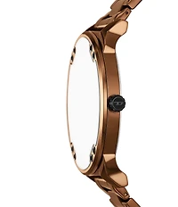 Diesel Men's Mr. Daddy Slim Three-Hand Date Brown Tone Stainless Steel Bracelet Watch