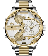 Diesel Men's Mr. Daddy Slim Three-Hand Date Two Tone Stainless Steel Bracelet Watch