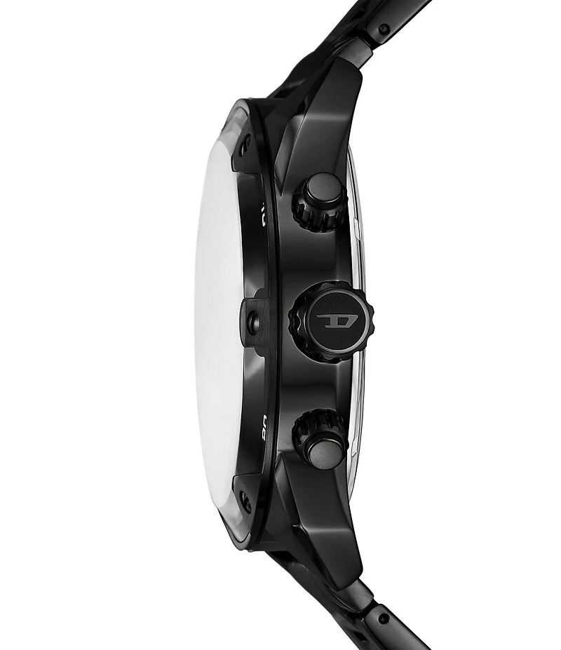 Diesel Men's Spiked Chronograph Black Tone Stainless Steel Bracelet Watch