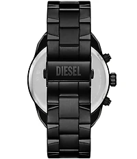 Diesel Men's Spiked Chronograph Black Tone Stainless Steel Bracelet Watch