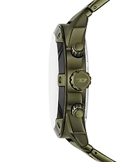 Diesel Men's Spiked Chronograph Green Tone Stainless Steel Bracelet Watch