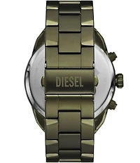 Diesel Men's Spiked Chronograph Green Tone Stainless Steel Bracelet Watch