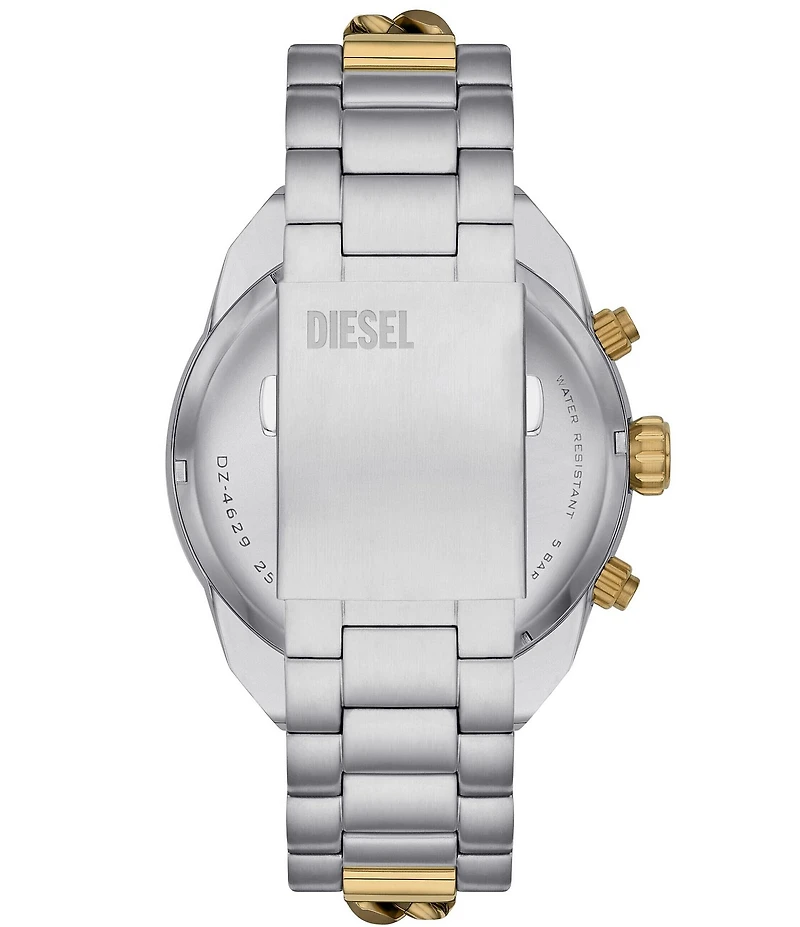 Diesel Men's Spiked Chronograph Two-Tone Braided Stainless Steel Bracelet Watch