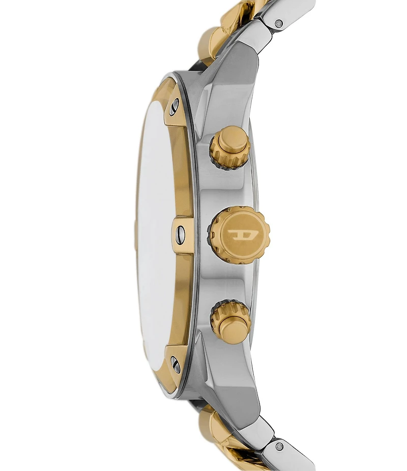 Diesel Men's Spiked Chronograph Two-Tone Braided Stainless Steel Bracelet Watch