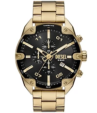 Diesel Men's Spiked Quartz Chronograph Stainless Steel Bracelet Watch
