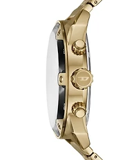 Diesel Men's Spiked Quartz Chronograph Gold-Tone Stainless Steel Bracelet Watch