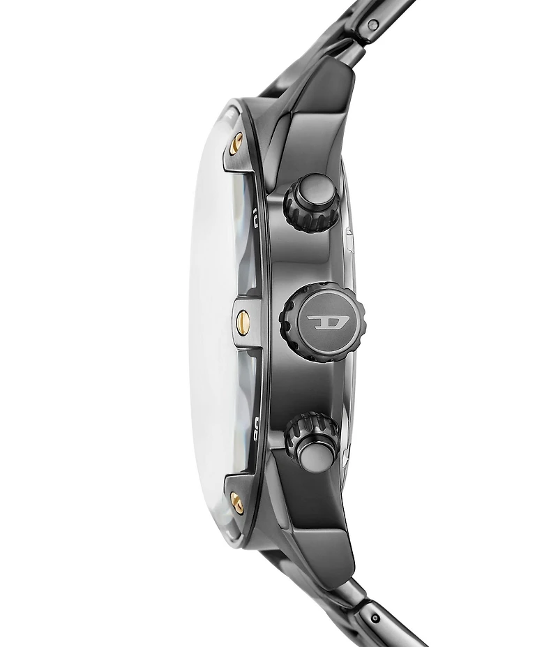 Diesel Men's Spiked Quartz Chronograph Stainless Steel Bracelet Watch
