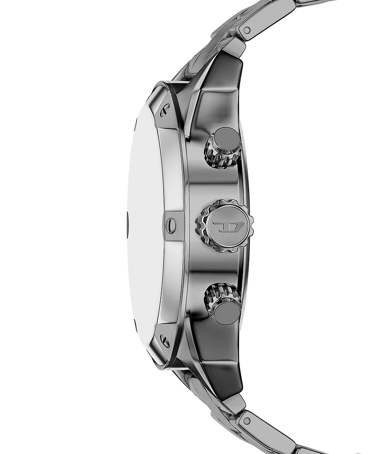 Diesel Men's Spiked Quartz Chronograph Gunmetal Tone Stainless Steel Bracelet Watch