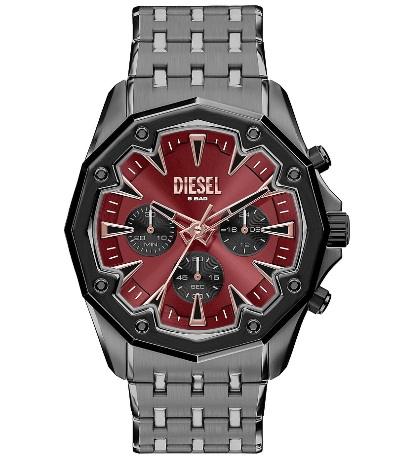 Diesel Men's Stinger Chronograph Gunmetal Tone Stainless Steel Bracelet Watch