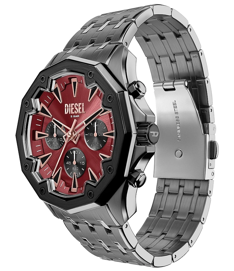 Diesel Men's Stinger Chronograph Gunmetal Tone Stainless Steel Bracelet Watch