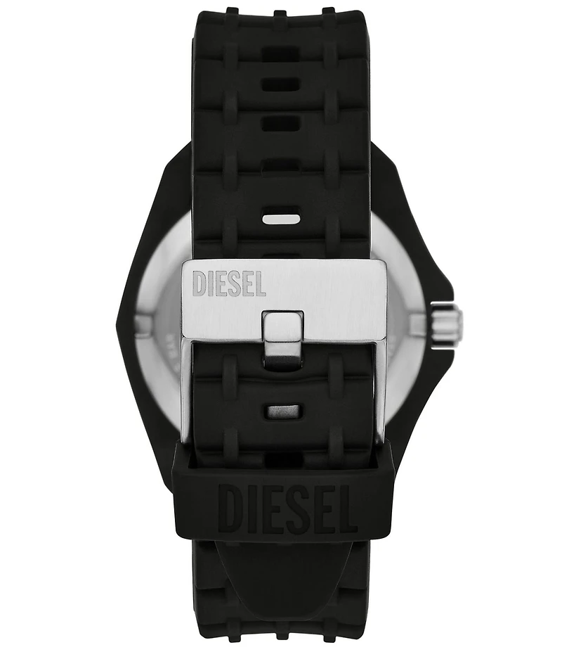 Diesel Men's Stinger Three-Hand Black Silicone Strap Watch
