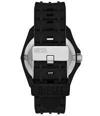 Diesel Men's Stinger Three-Hand Black Silicone Strap Watch