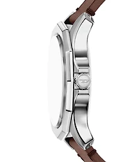 Diesel Men's Stinger Three-Hand Brown Leather Strap Watch