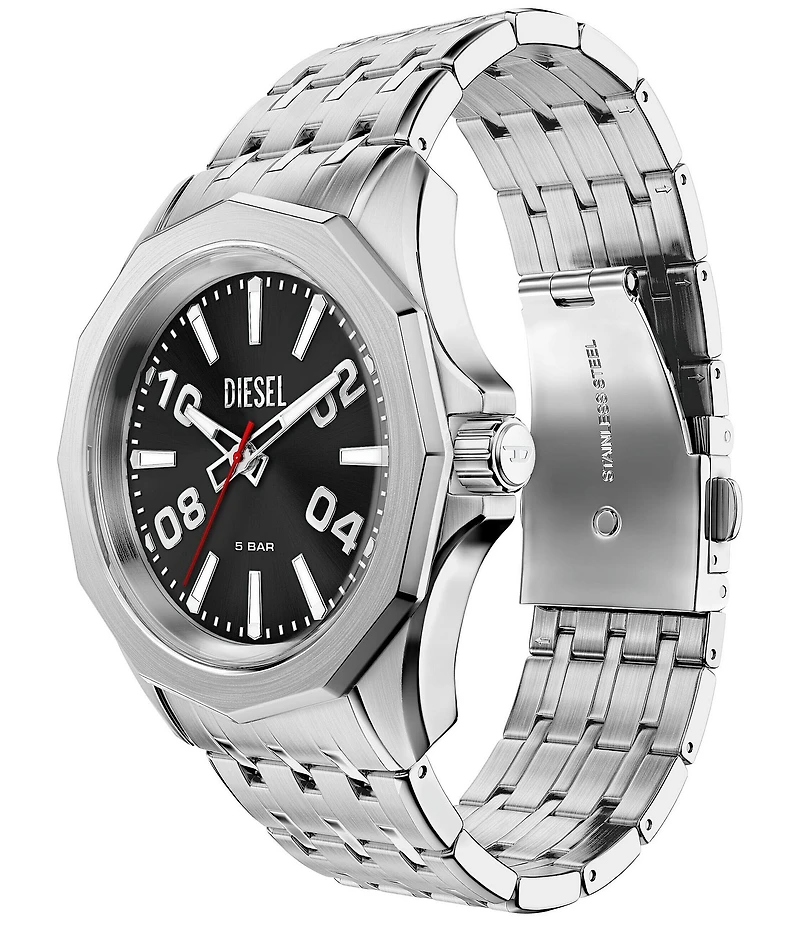 Diesel Men's Stinger Three Hand Stainless Steel Bracelet Watch