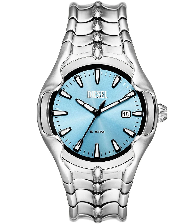Diesel Men's Vert Three-Hand Quartz Mechanical Automatic Stainless Steel Bracelet Watch