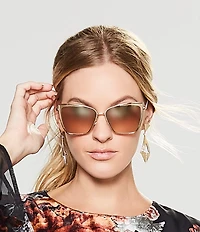 DIFF Eyewear Becky Polarized Cat Eye Sunglasses