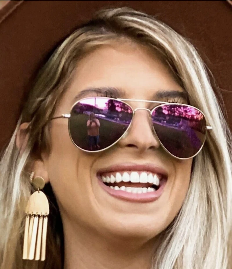 DIFF Eyewear Cruz Polarized Mirrored Aviator Sunglasses