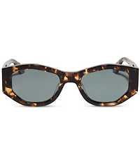 DIFF Eyewear Zoe 52mm Angled Polarized Lens Tortoise Sunglasses