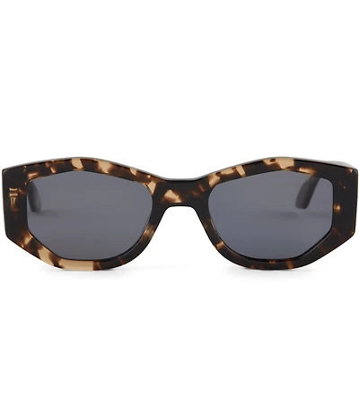 DIFF Eyewear Zoe 55mm Polarized Tortoise Geometric Sunglasses