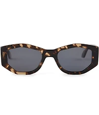 DIFF Eyewear Zoe 55mm Polarized Tortoise Geometric Sunglasses