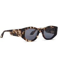 DIFF Eyewear Zoe 55mm Polarized Tortoise Geometric Sunglasses