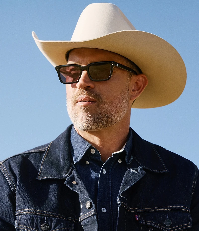 DIFF Eyewear x Yellowstone Unisex John Dutton 54mm Polarized Rectangle Sunglasses