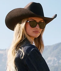 DIFF Eyewear x Yellowstone Women's Beth 50mm Polarized Round Sunglasses