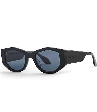 DIFF Women's Eyewear Zoe 52mm Angled Polarized Lens Sunglasses