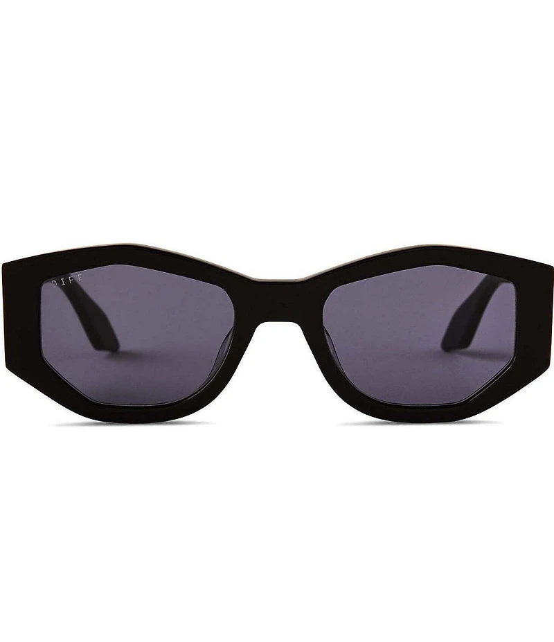 DIFF Women's Eyewear Zoe 52mm Angled Polarized Lens Sunglasses