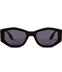 DIFF Women's Eyewear Zoe 52mm Angled Polarized Lens Sunglasses