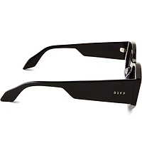 DIFF Women's Eyewear Zoe 52mm Angled Polarized Lens Sunglasses