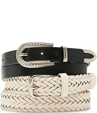 Dillard's 0.98#double; Engraved Buckle & 1.18#double; Braided Belt 2 For 1 Set