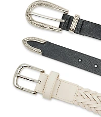 Dillard's 0.98#double; Engraved Buckle & 1.18#double; Braided Belt 2 For 1 Set