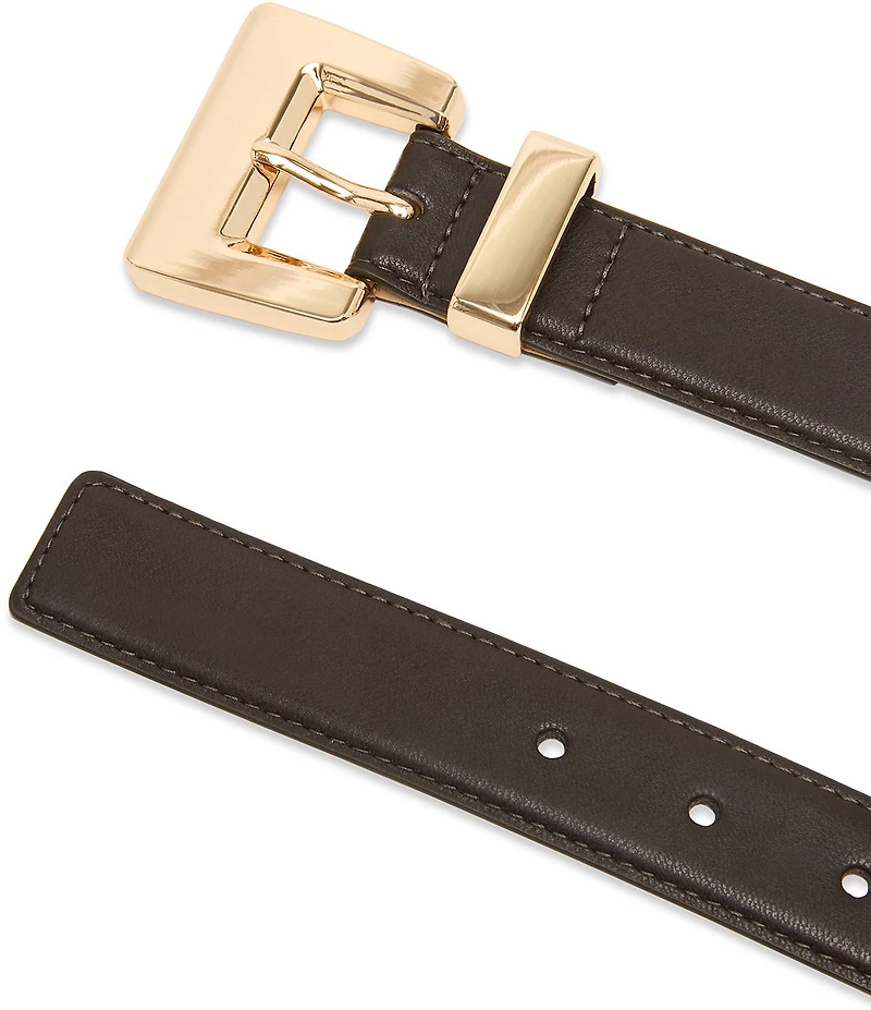 Dillard's 1.14#double; Feathered Edge Stitched Faux Leather Belt