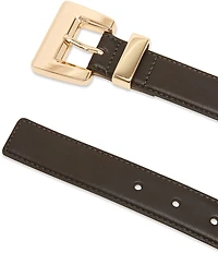 Dillard's 1.14#double; Feathered Edge Stitched Faux Leather Belt